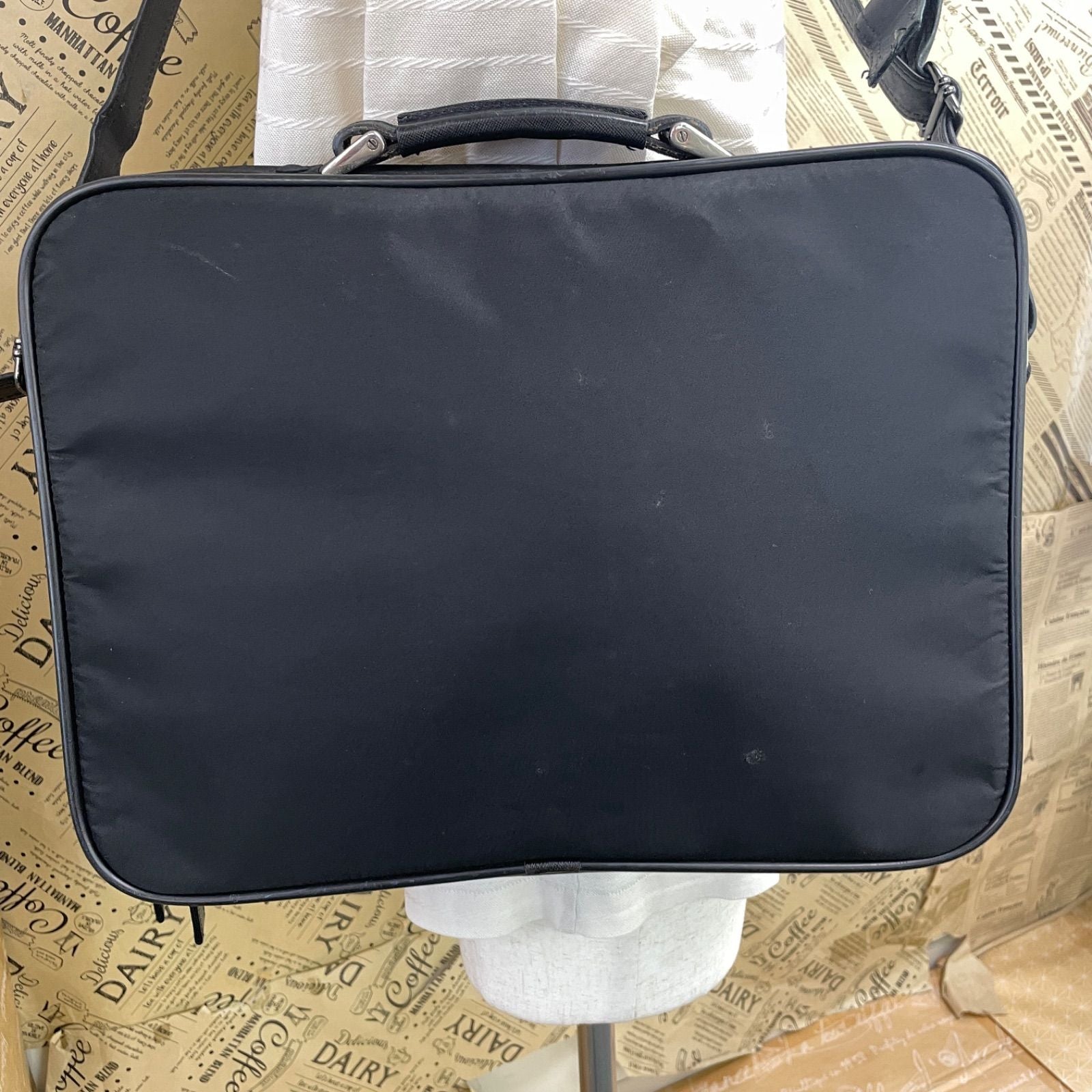 Prada Business 2-Way Shoulder Bag Black Nylon — view 2