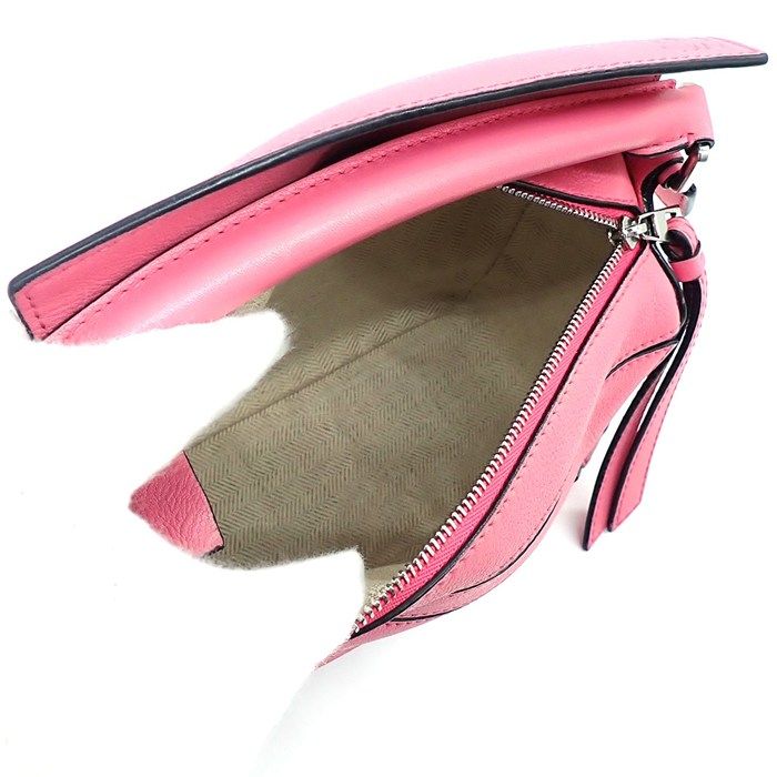 Loewe Shoulder Bag Puzzle Mini Pink Leather Silver — view 5