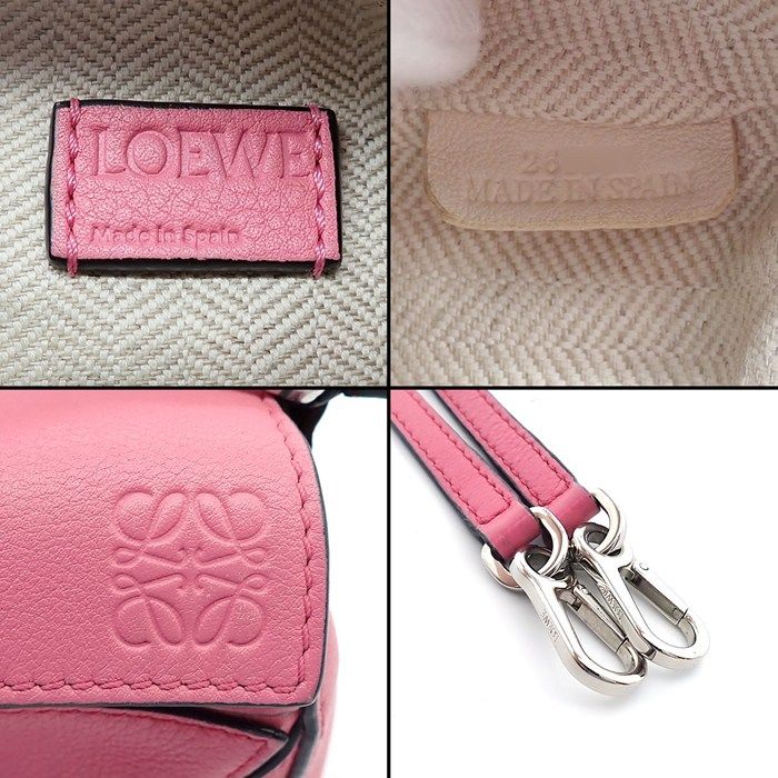 Loewe Shoulder Bag Puzzle Mini Pink Leather Silver — view 6