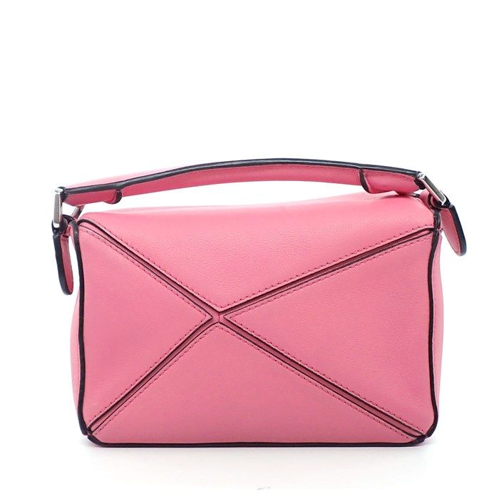 Loewe Shoulder Bag Puzzle Mini Pink Leather Silver — view 2