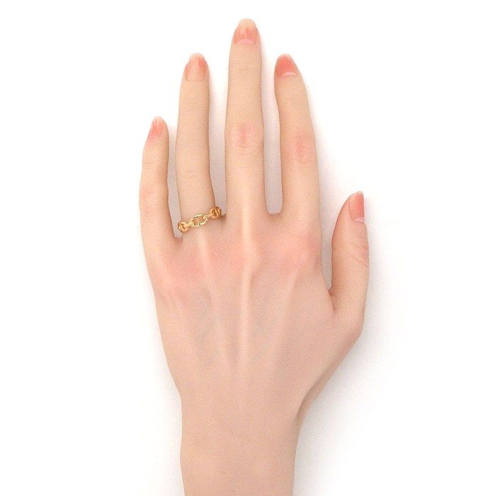 Hermes Ring Chaine D'ancre Enchainee PM 18k Pink Gold — view 5
