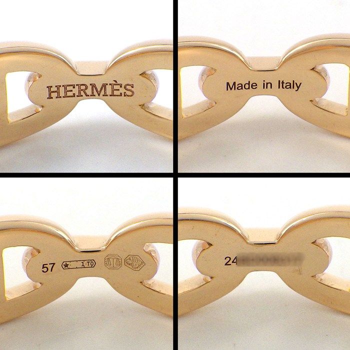 Hermes Ring Chaine D'ancre Enchainee PM 18k Pink Gold — view 3