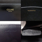 Celine Shoulder Bag Teen Triomphe Black Shiny Calfskin Gold — view 6