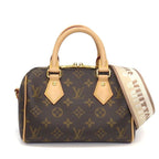 Louis Vuitton Shoulder Bag Speedy Bandouliere 20 Beige Monogram Canvas Vachetta