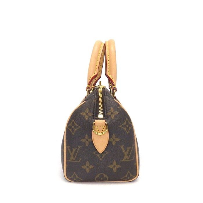 Louis Vuitton Shoulder Bag Speedy Bandouliere 20 Beige Monogram Canvas Vachetta — view 3