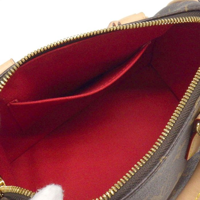 Louis Vuitton Shoulder Bag Speedy Bandouliere 20 Beige Monogram Canvas Vachetta — view 6