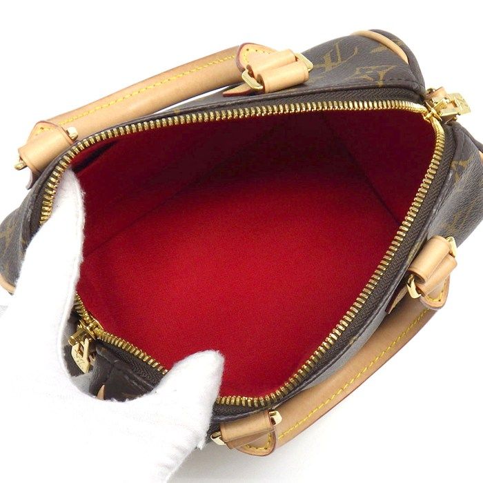 Louis Vuitton Shoulder Bag Speedy Bandouliere 20 Beige Monogram Canvas Vachetta — view 5