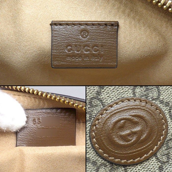 Gucci Shoulder Bag Interlocking Beige Ebony GG Supreme Canvas Leather — view 7