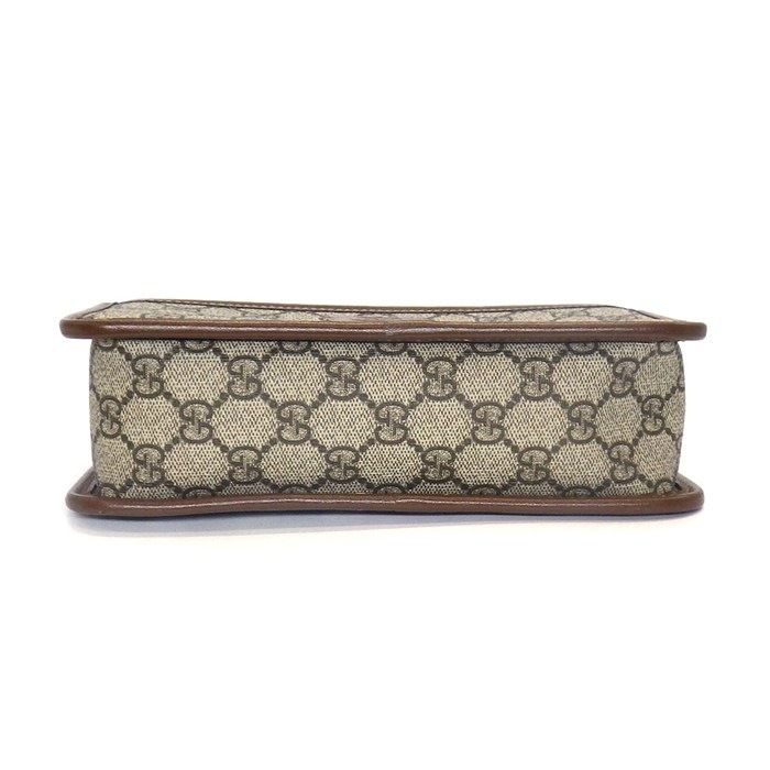 Gucci Shoulder Bag Interlocking Beige Ebony GG Supreme Canvas Leather — view 4