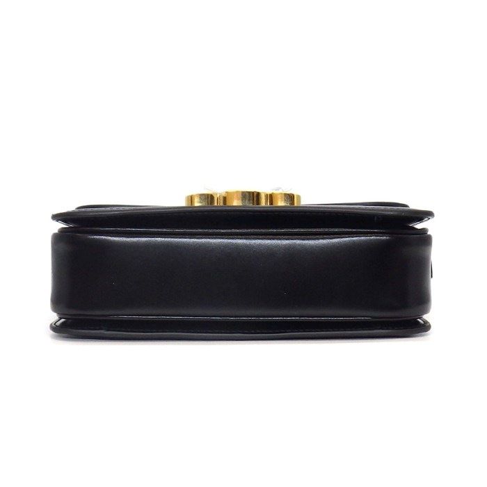 Celine Shoulder Bag Teen Triomphe Black Shiny Calfskin Gold — view 4