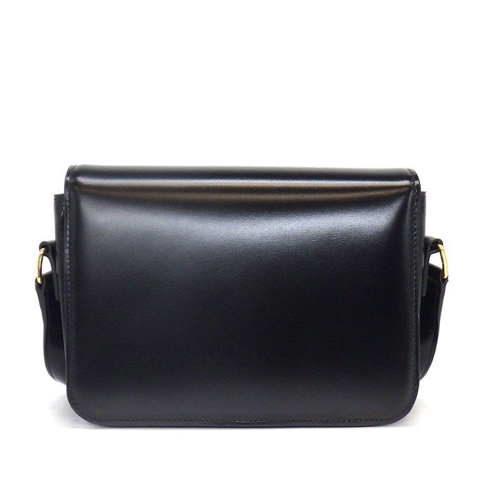 Celine Shoulder Bag Teen Triomphe Black Shiny Calfskin Gold — view 2