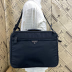 Prada Business 2-Way Shoulder Bag Black Nylon