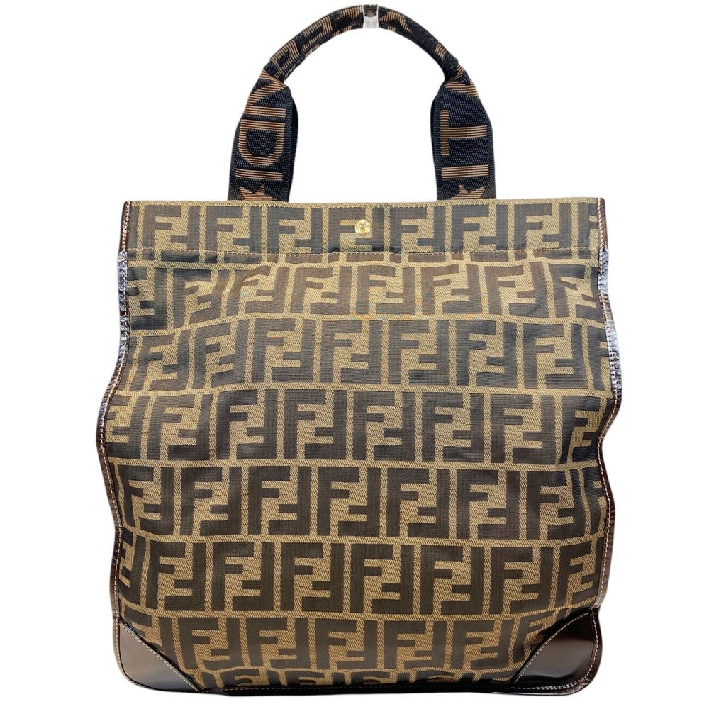 Fendi Zucchini Folding Tote Canvas Leather — view 2