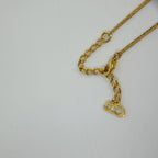 Dior CD Logo Lariat Necklace Plated Gold Vintage — view 5