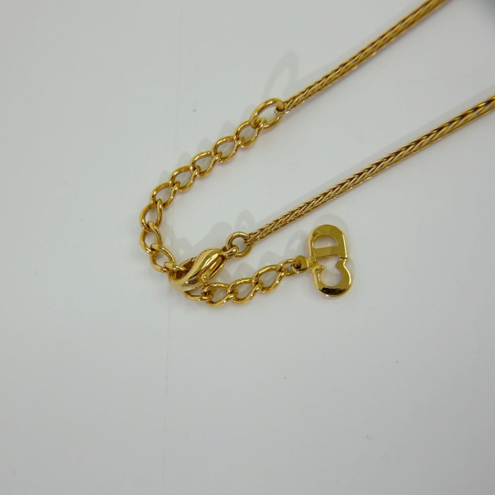 Dior CD Logo Lariat Necklace Plated Gold Vintage — view 6