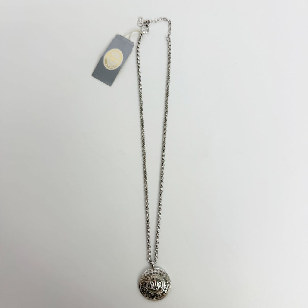 Dior Circle Logo Trotter Pattern Necklace Plated Silver Vintage — view 2