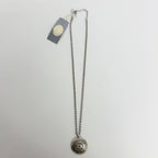 Dior Circle Logo Trotter Pattern Necklace Plated Silver Vintage — view 2