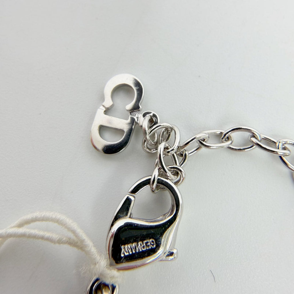 Dior Circle Logo Trotter Pattern Necklace Plated Silver Vintage — view 4