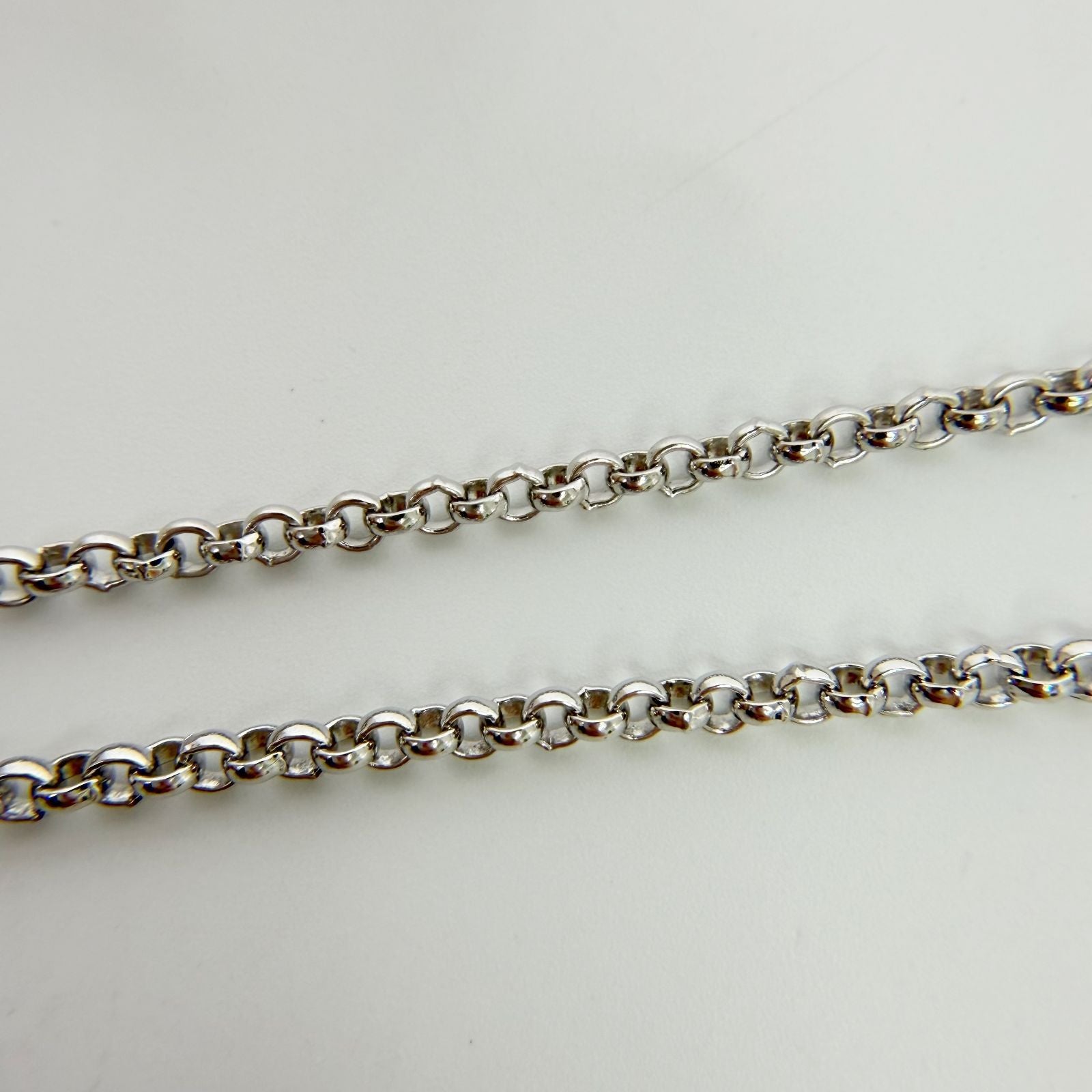 Dior Circle Logo Trotter Pattern Necklace Plated Silver Vintage — view 8