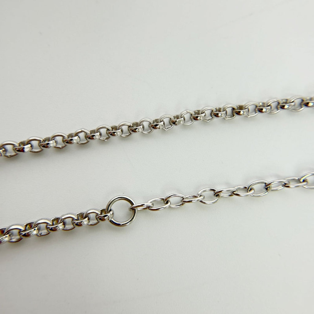 Dior Circle Logo Trotter Pattern Necklace Plated Silver Vintage — view 9