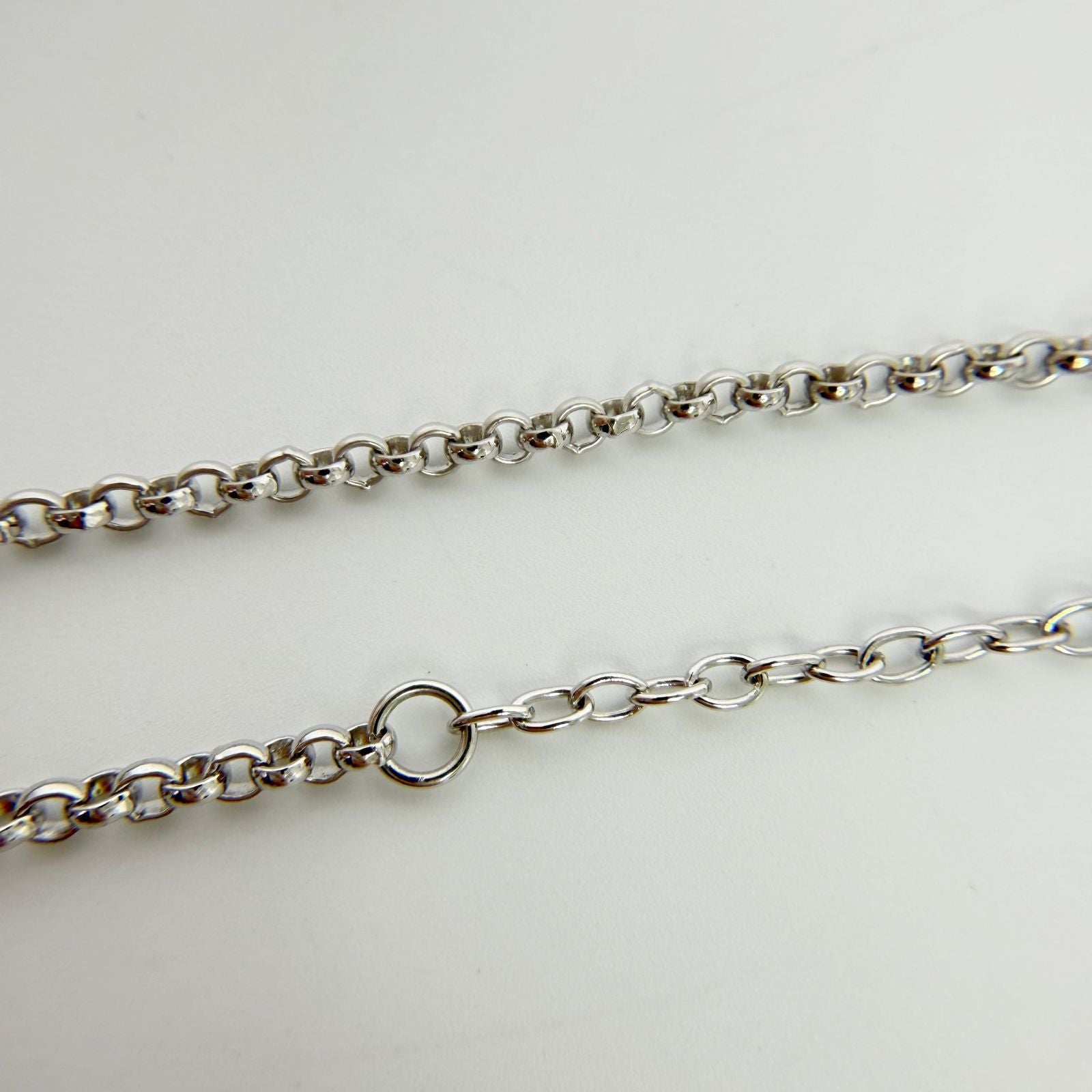 Dior Circle Logo Trotter Pattern Necklace Plated Silver Vintage — view 9