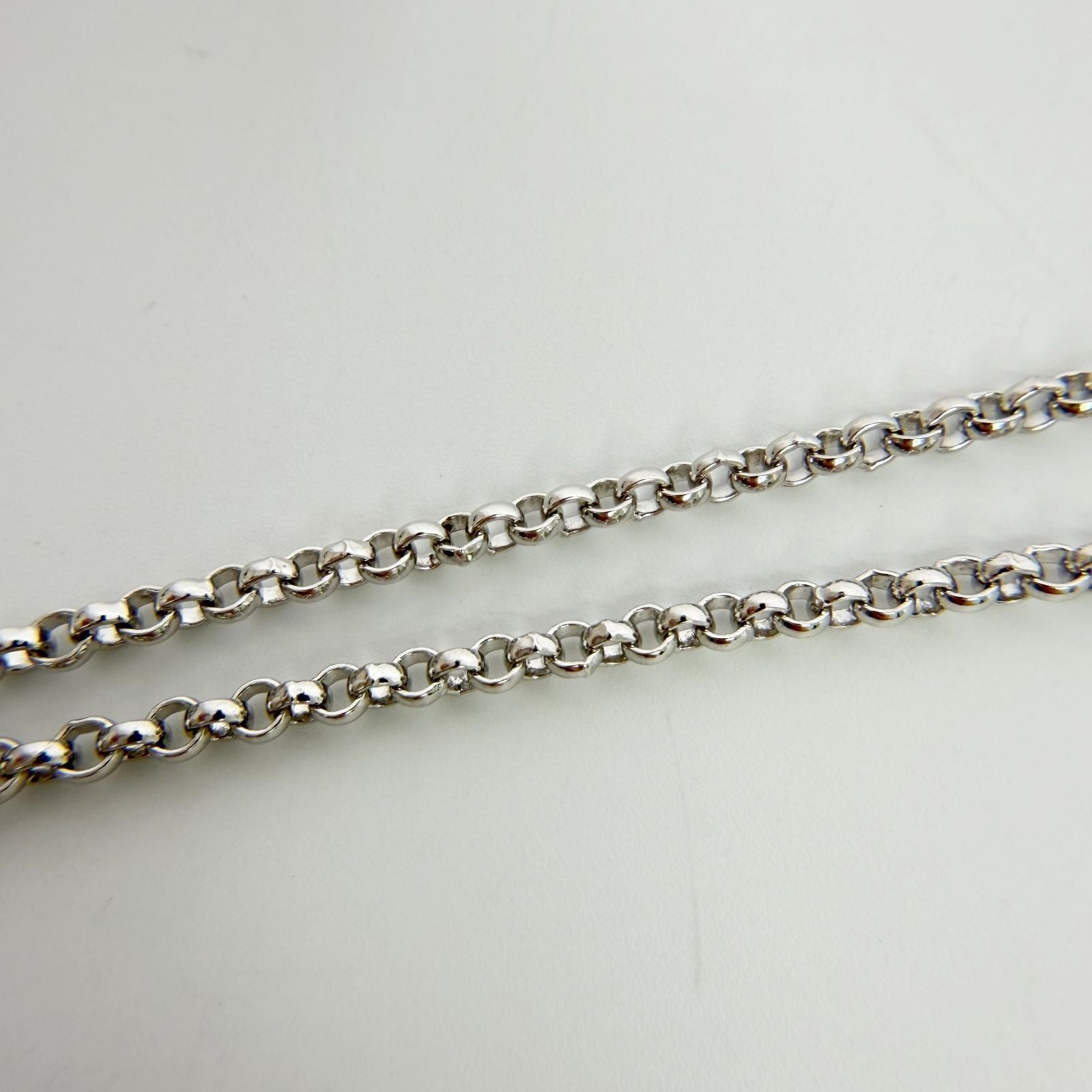Dior Circle Logo Trotter Pattern Necklace Plated Silver Vintage — view 7