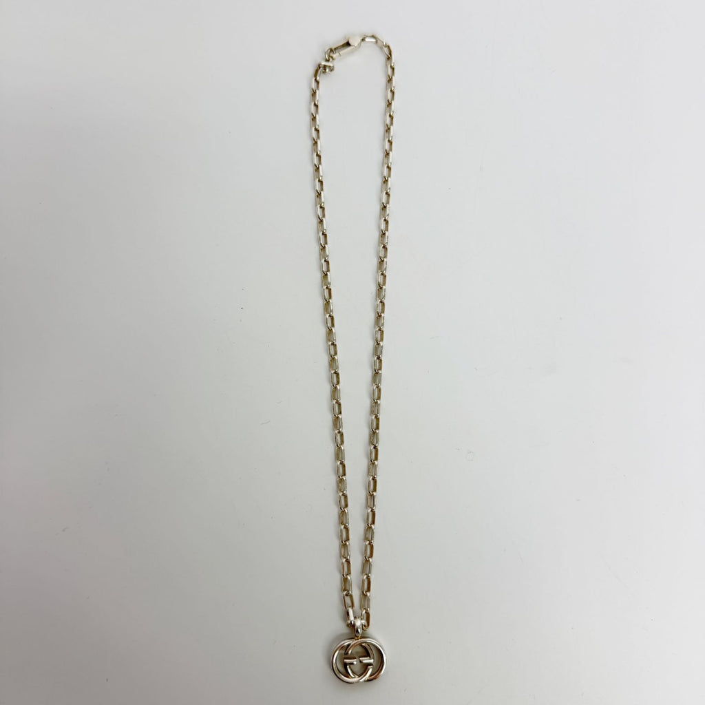 Gucci Interlocking Necklace 925 Sterling Silver Vintage — view 2