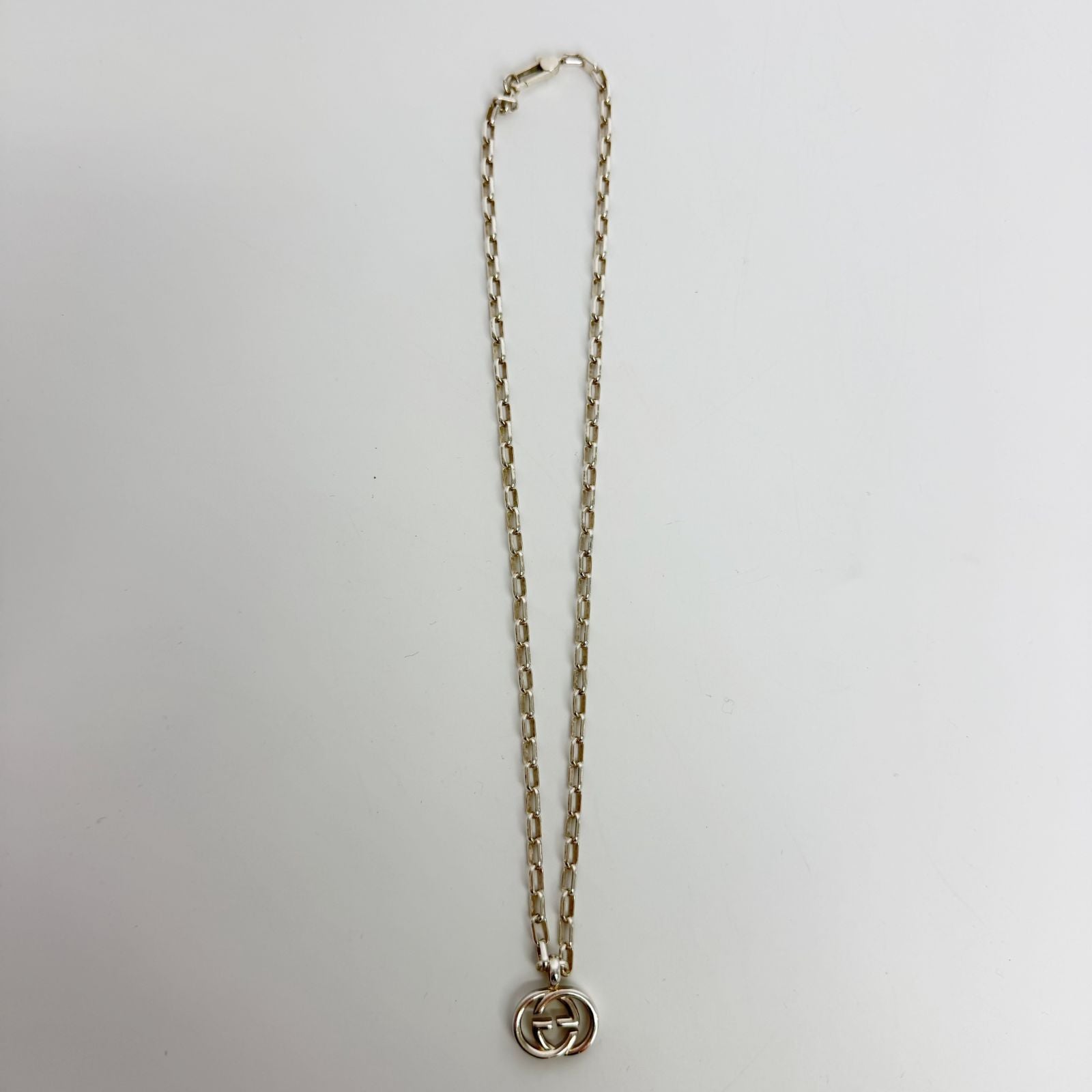 Gucci Interlocking Necklace 925 Sterling Silver Vintage — view 2