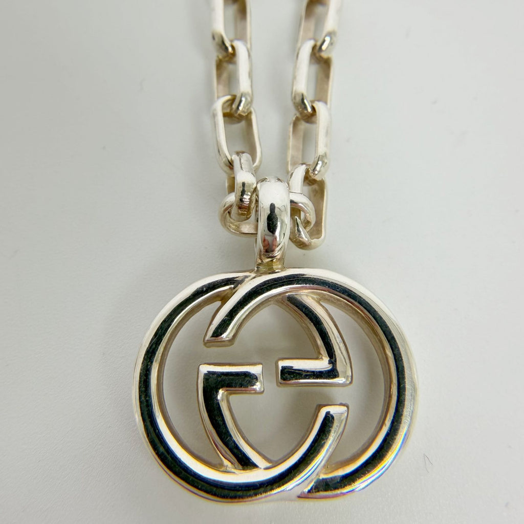 Gucci Interlocking Necklace 925 Sterling Silver Vintage — view 3
