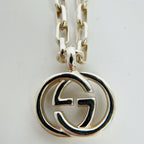 Gucci Interlocking Necklace 925 Sterling Silver Vintage — view 5