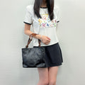 Chanel Timeless CC Tortoiseshell Chain Handbag Lambskin Black Vintage