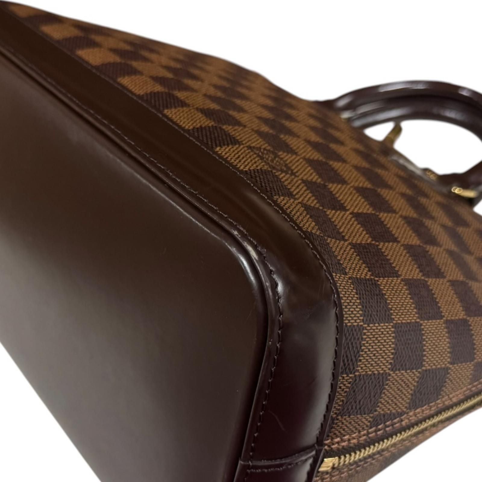 Louis Vuitton Alma Damier Handbag Canvas Brown — view 8