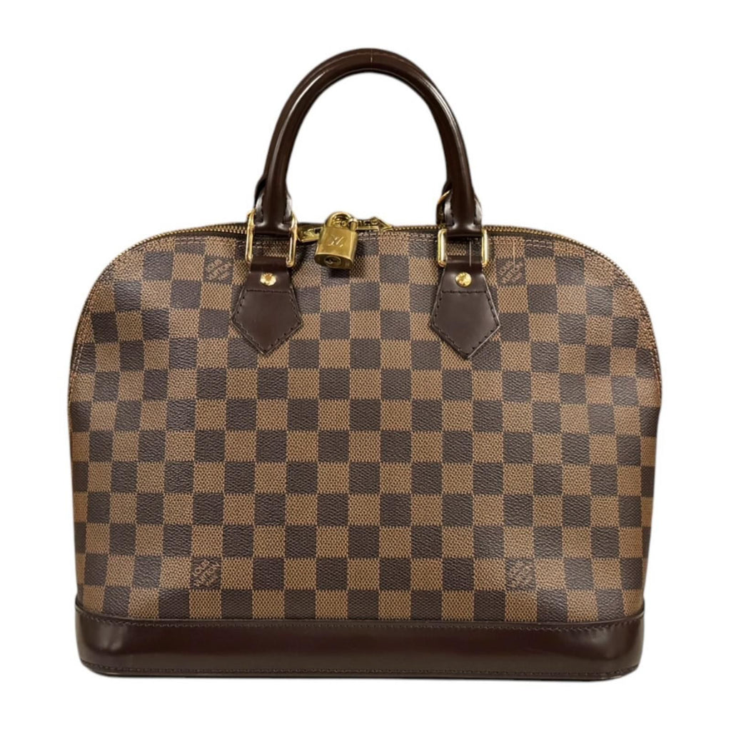 Louis Vuitton Alma Damier Handbag Canvas Brown