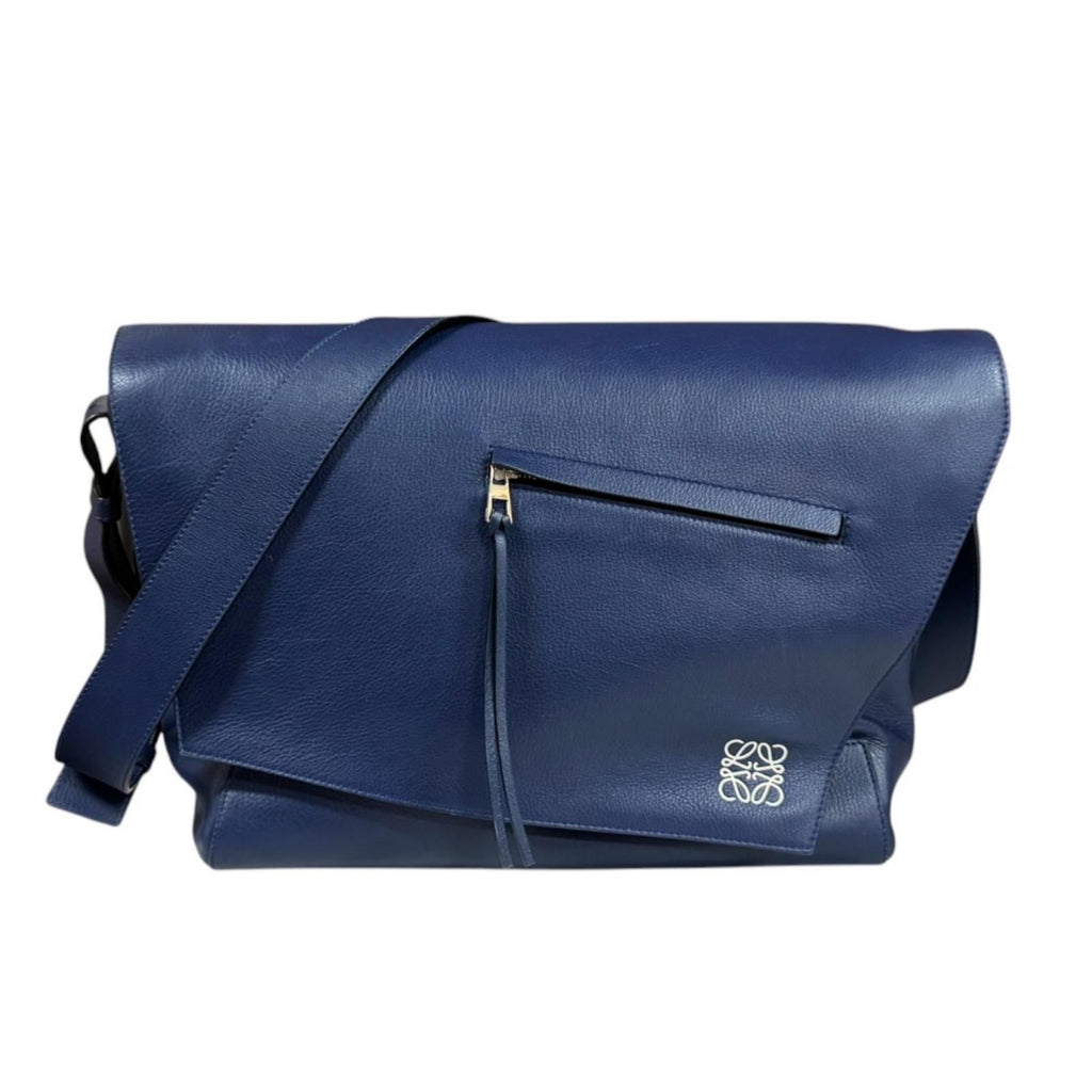 Loewe Anton Messenger Bag Anagram Leather 307.41 Navy