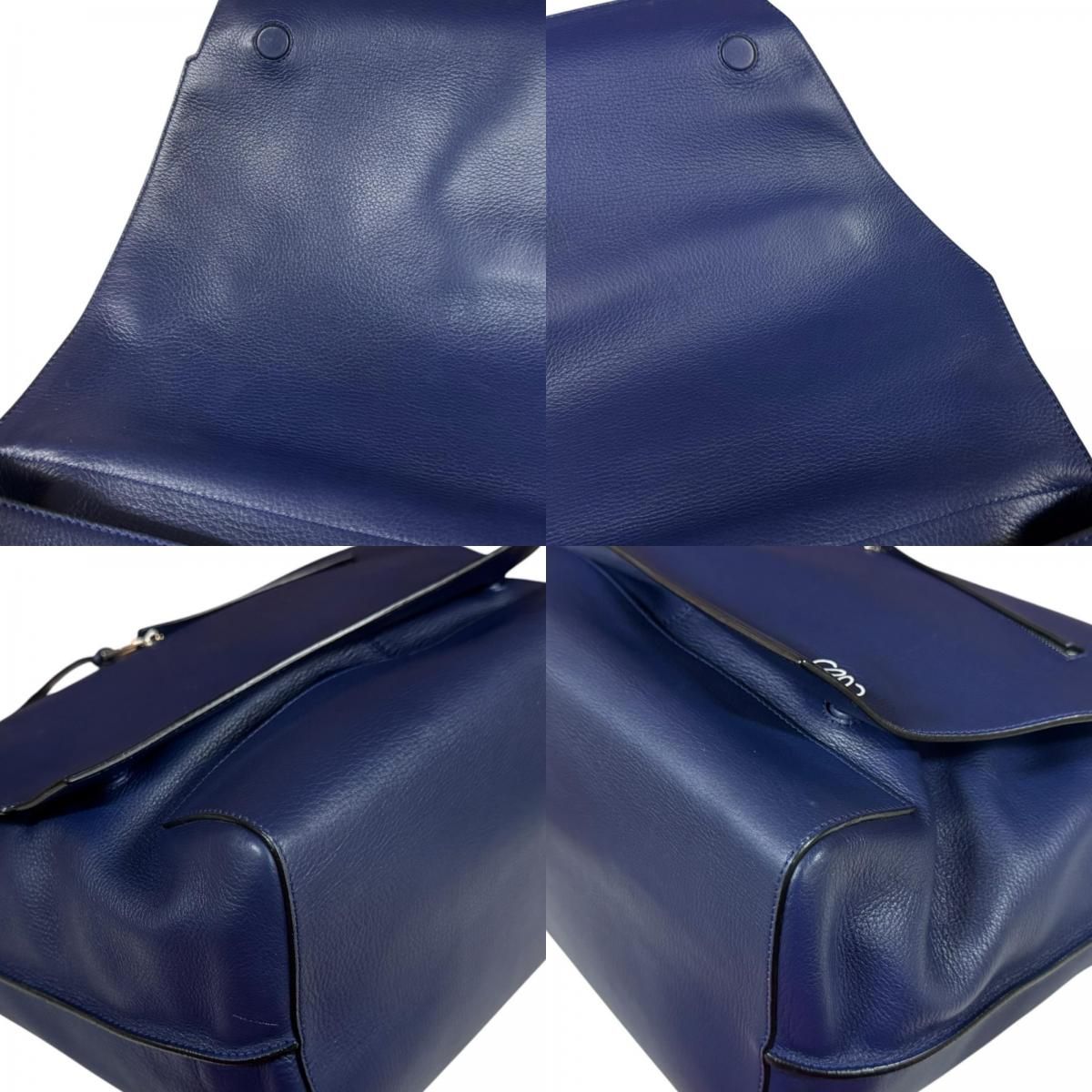 Loewe Anton Messenger Bag Anagram Leather 307.41 Navy — view 8