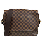 Louis Vuitton Shelton MM Damier Shoulder Bag Canvas Brown