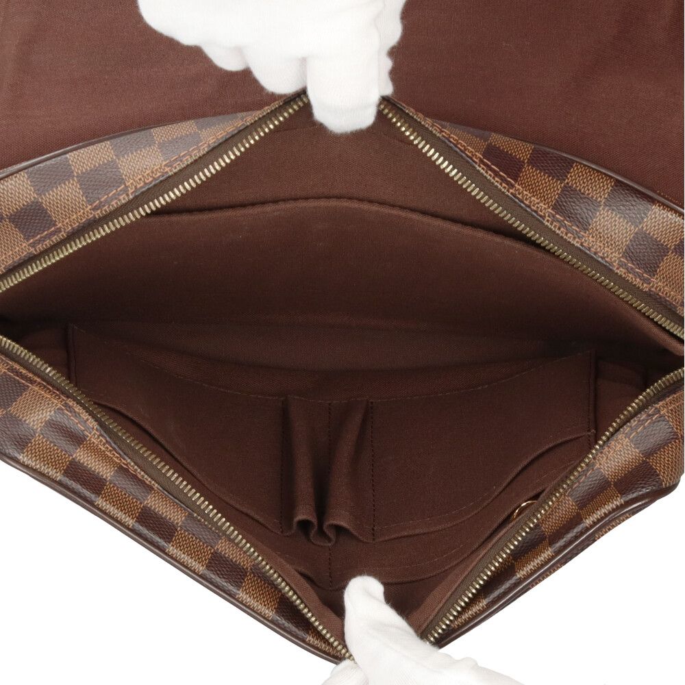 Louis Vuitton Shelton MM Damier Shoulder Bag Canvas Brown — view 6