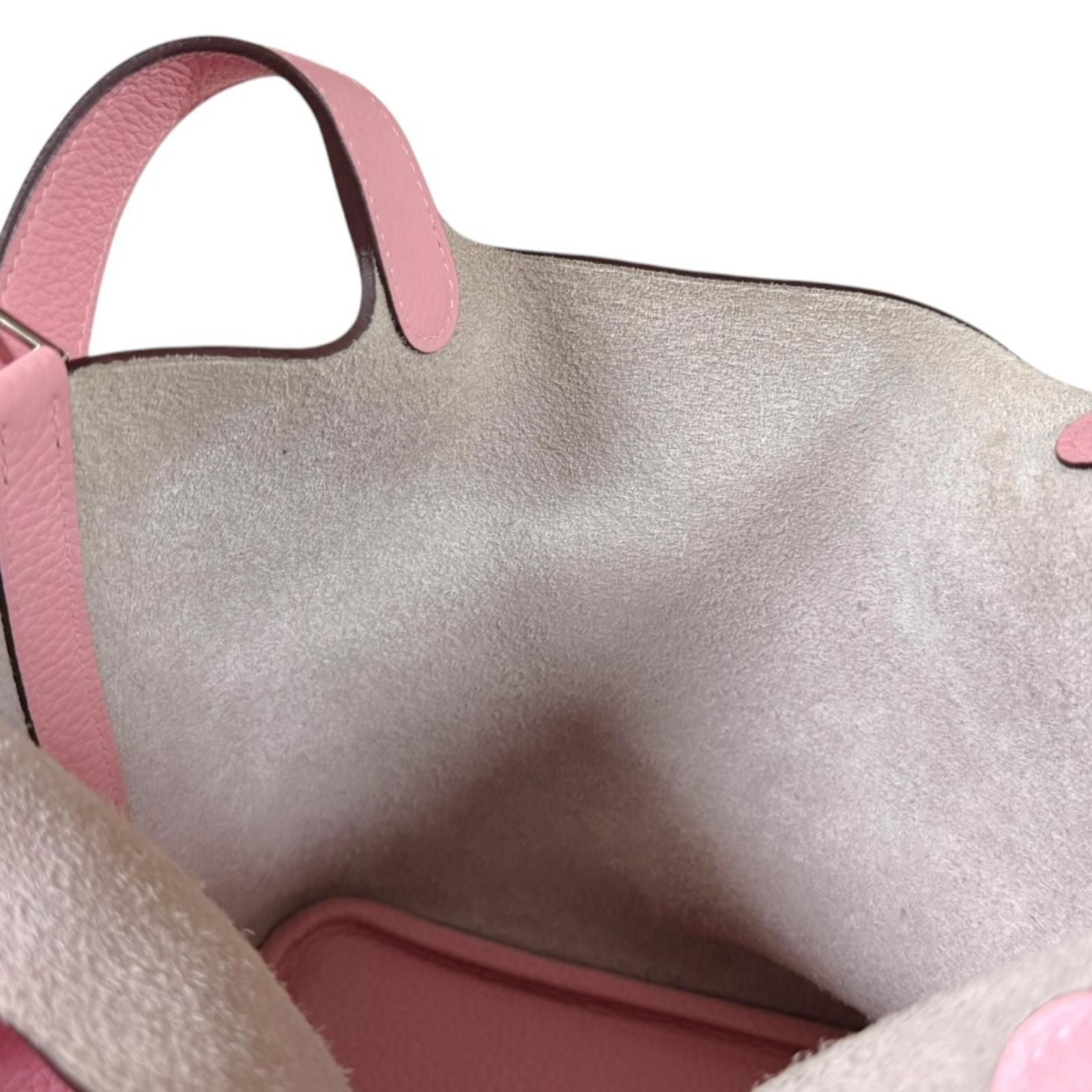 Hermes Picotin Lock PM Handbag Taurillon Pink — view 8