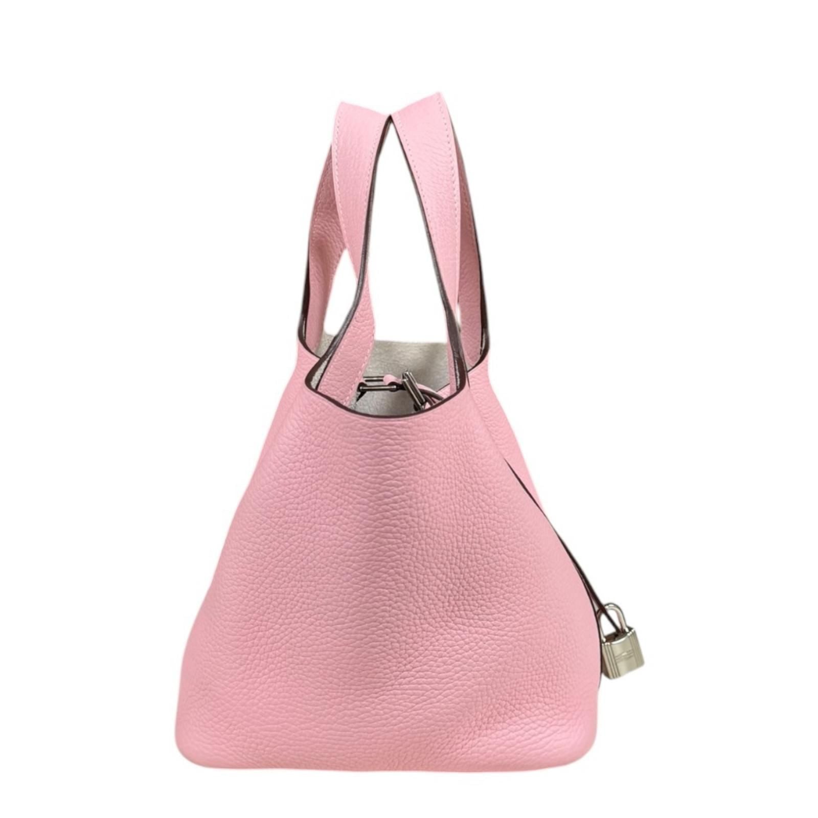 Hermes Picotin Lock PM Handbag Taurillon Pink — view 4