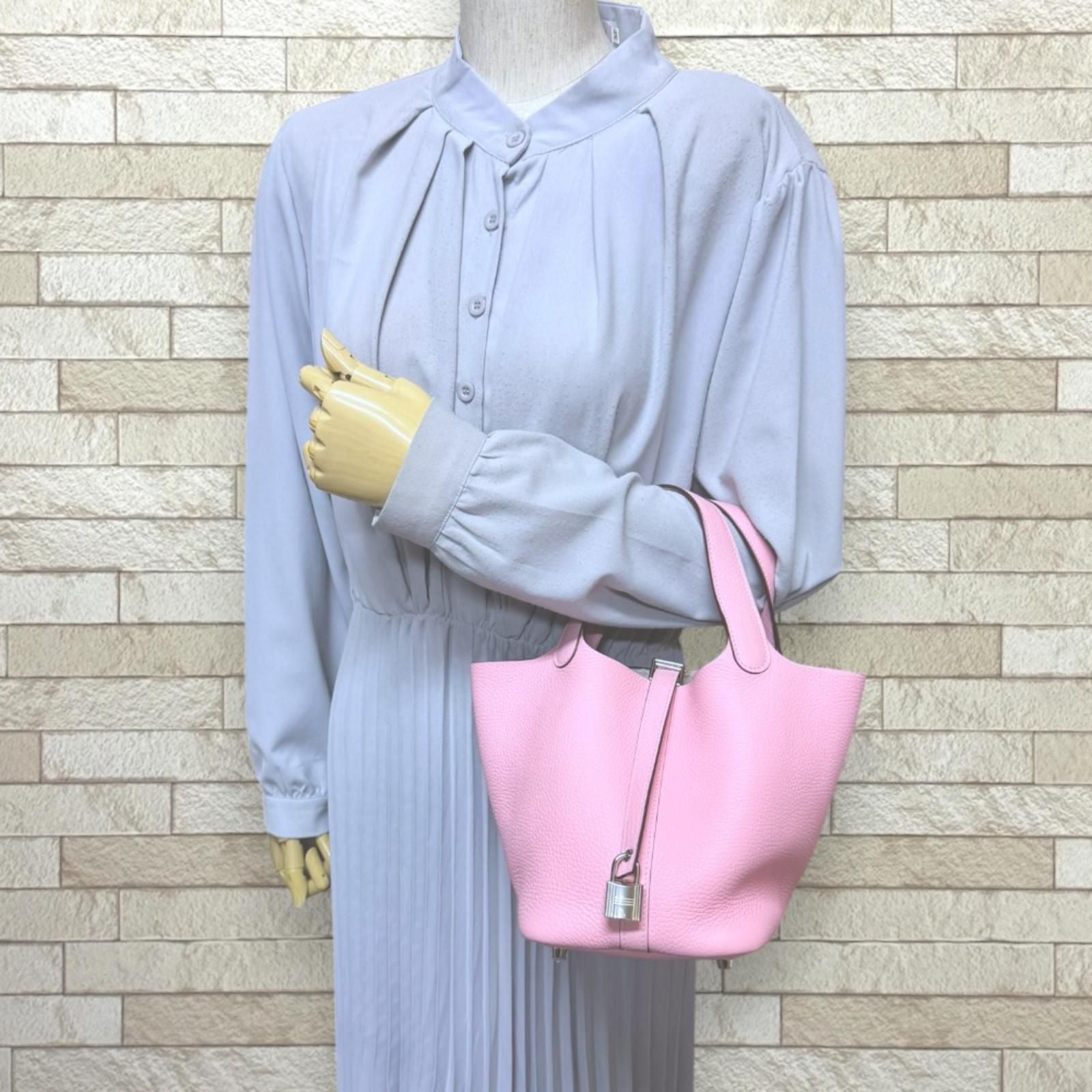 Hermes Picotin Lock PM Handbag Taurillon Pink — view 2