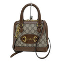 Gucci Bag Mini Top Handle Horsebit Brown GG Supreme