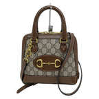 Gucci Bag Mini Top Handle Horsebit Brown GG Supreme