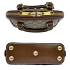 Gucci Bag Mini Top Handle Horsebit Brown GG Supreme — view 4