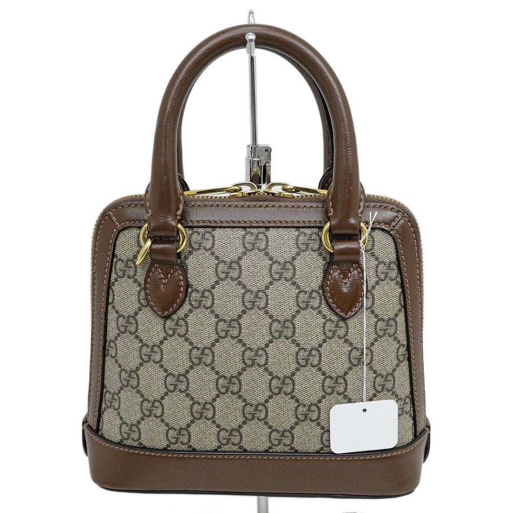 Gucci Bag Mini Top Handle Horsebit Brown GG Supreme — view 2