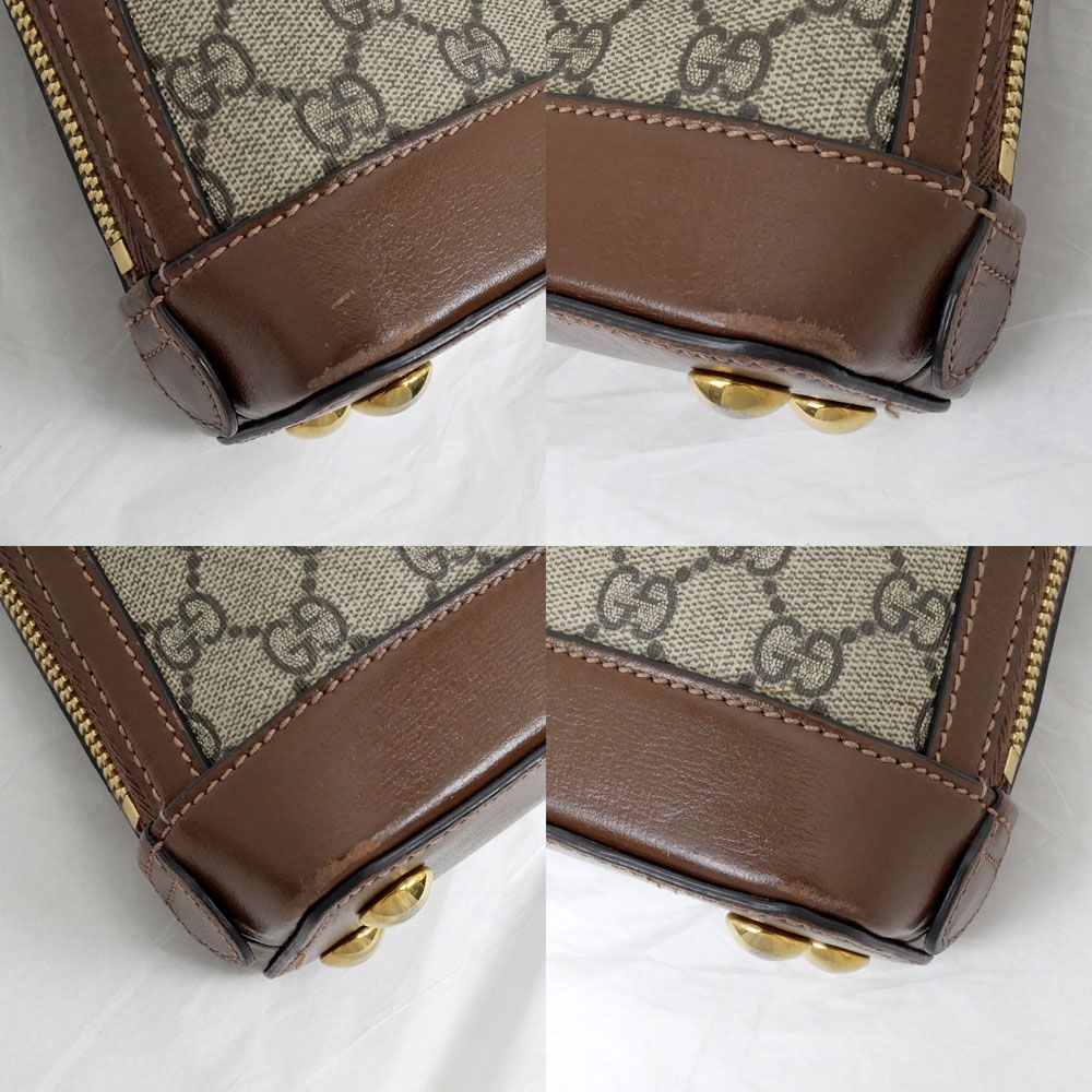 Gucci Bag Mini Top Handle Horsebit Brown GG Supreme — view 5