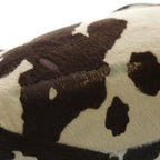 Prada Eme Cow Pattern Calf Hair Leather Oneshoulder White Brown Handbag — view 8