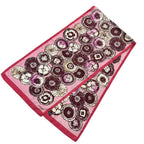 Chanel Long Scarf Camellia CC Logo Print Pattern Silk Multicolor