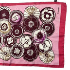Chanel Long Scarf Camellia CC Logo Print Pattern Silk Multicolor — view 4