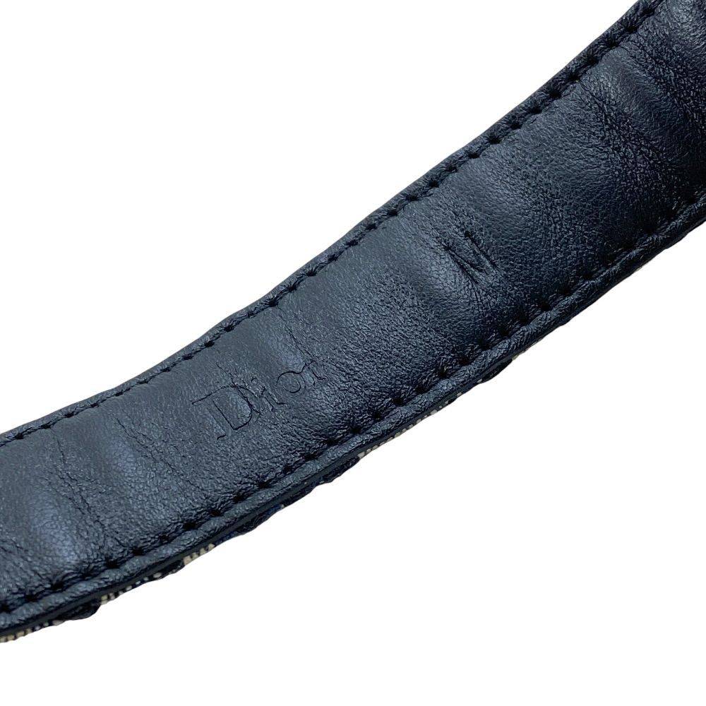Dior Oblique Bracelet Bangle Jacquard Canvas Leather Metal Navy Daily — view 6