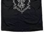 Dior Tank Top Camisole S Cotton Heart Logo Embroidery Black — view 4